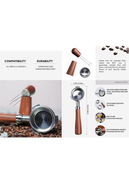 54MM Dipsiz Portafiltre Wdt Aletiyle Eşleştirildi - Kahve Aksesuarları (Yurt Dışından) indirimleri