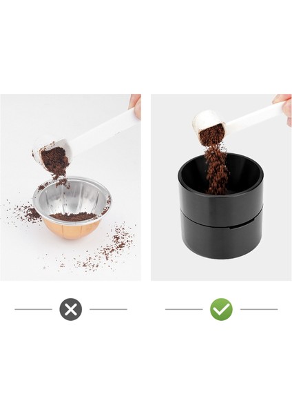 Kahve Kapsül Kabuğu Toz Dolum Seti Için Tekrar Kullanılabilir Spoonb (Yurt Dışından)