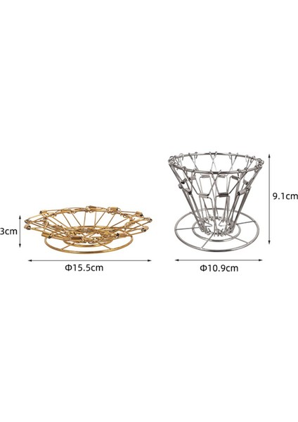 Kahve Filtresi Konisi Pour Over Kahve Damlatıcı Stand Tutucu Altın (Yurt Dışından)