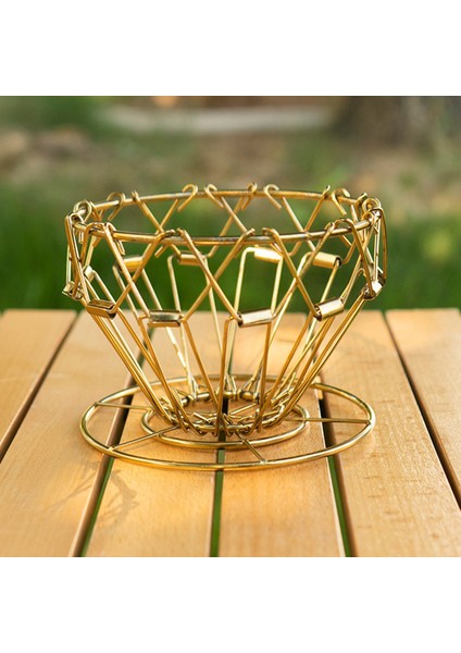Kahve Filtresi Konisi Pour Over Kahve Damlatıcı Stand Tutucu Altın (Yurt Dışından)