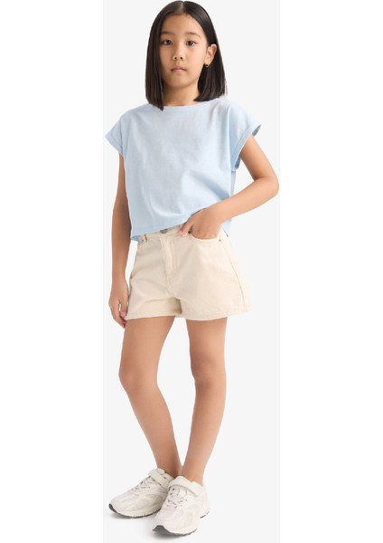 Kız Çocuk Gabardin Şort D7108A825SM