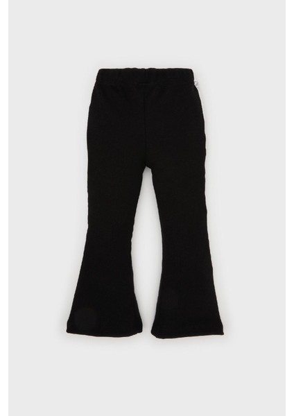 Kız Bebek Beli Lastikli İspanyol Paça Tayt D6238A524WN