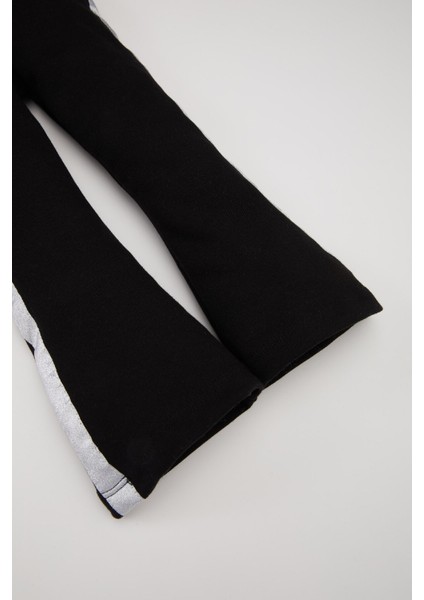 Kız Bebek Beli Lastikli İspanyol Paça Tayt D6238A524WN