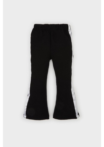 Kız Bebek Beli Lastikli İspanyol Paça Tayt D6238A524WN