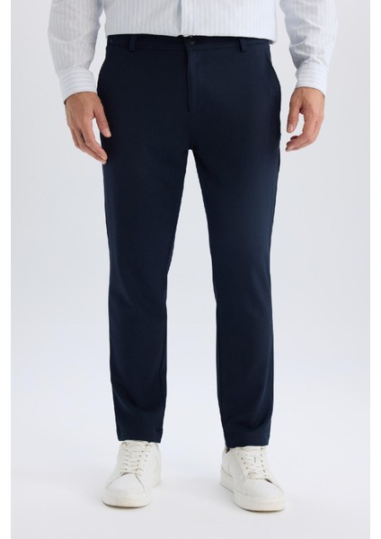 Tailored Fit Normal Kesim Düz Paça Her Yöne Esneyen Yazlık Kumaş Pantolon C7508AX24AU