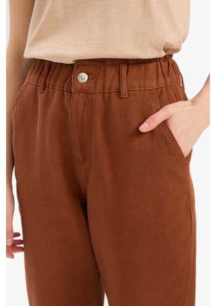 Paperbag Gabardin Kumaş Pantolon Cepli Standart Paça S2790AZ25SP