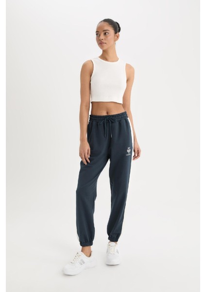 Fit Standart Fit Jogger Eşofman Altı Beli Bağcıklı Cepli Baskılı D7138AX25SP