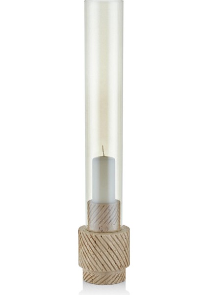 Evza Mermer Şamdan Striped B Traverten 12*12*60 cm