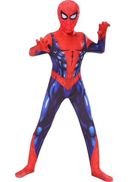 Cadılar Bayramı Kas Örümcek Adam Tayt Onesie Takımı (Yurt Dışından)