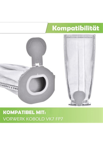 Kobold Vk7 Elektrikli Süpürge Tipi Fp7 Için Toz Torbası Seti Alanınızı Temizleyin ve Tazeleyin (Yurt Dışından)