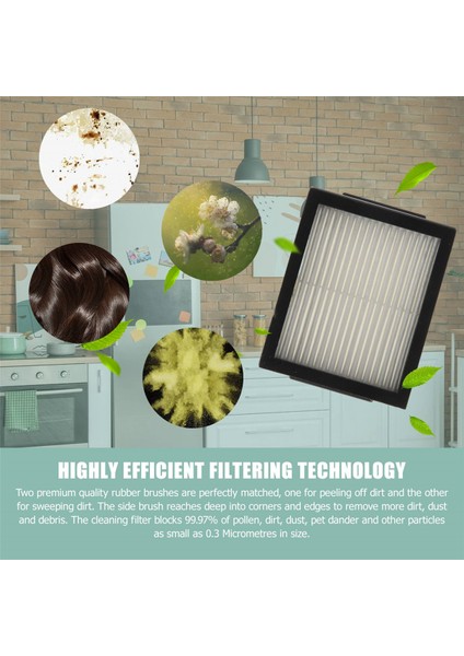 12 Paket Yedek Filtre Yan Fırça I7 I7+ Plus E5 E6 Elektrikli Süpürge Se (Yurt Dışından)