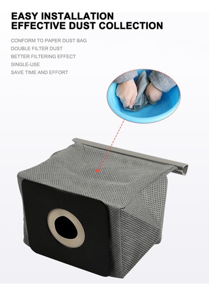 Yıkanabilir Evrensel Elektrikli Süpürge Bezi Toz Torbası Tekrar Kullanılabilir 11X10CM (Yurt Dışından)
