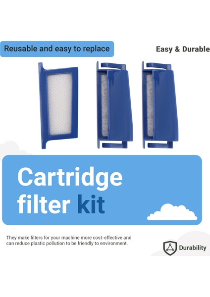 Filtre Kitleri 2 Tekrar Kullanılabilir Filtre ve 6 Tek Kullanımlık Ultra Ince Filtre Içerir (Yurt Dışından)
