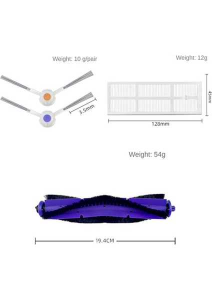 J3 Robot Süpürge Ana Fırça Yan Filtresi Için Uygun Yedek Süpürge Aksesuarları (Yurt Dışından) fiyatları