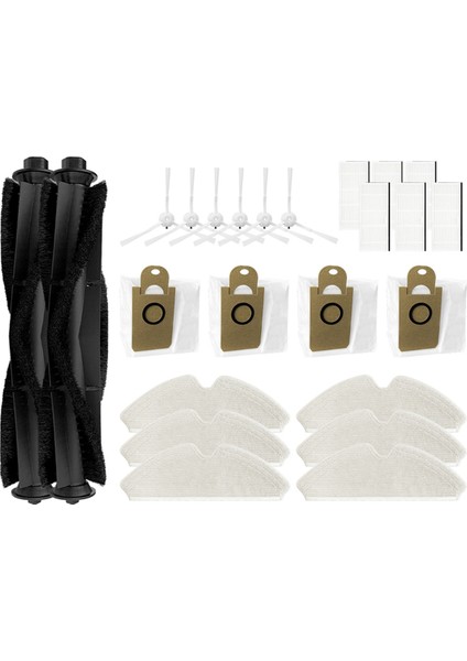 T1 Pro / T1S Yedek Parça Aksesuarları Robot Vakum Silindir Fırça Filtre Paspas Bezi Bez Toz Torbaları (Yurt Dışından)