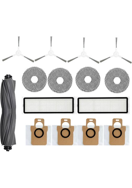 L10S Ultra / S10 Pro Omni 1s B101CN Robot X10+ Vakum Ana Yan Fırça Filtreleri Paspas Parçaları (Yurt Dışından)