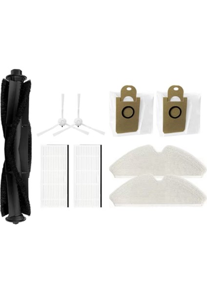 T1 Pro / T1S Temizleyici Yedek Parça Aksesuarları Robot Süpürge Silindir Fırça Filtre Paspas Bezi Toz Torbası (Yurt Dışından)