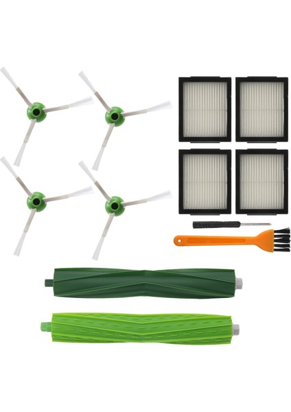 12 Paket Yedek Filtre Yan Fırça I7 I7+ Plus E5 E6 Elektrikli Süpürge Se (Yurt Dışından)