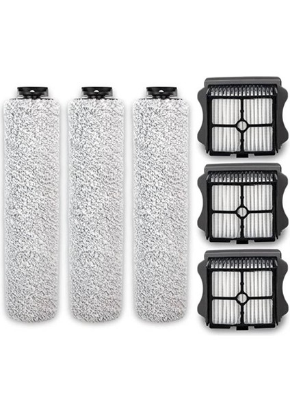 Floor One S3 Ifloor 3 Kablosuz Islak Kuru Süpürge ile Uyumlu Yedek Silindir Fırça ve Filtre Seti (Yurt Dışından)