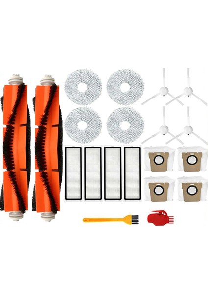 Robot Vakum X10+ Plus B101GL Ana Yan Fırça Paspas Bezi Hepa Filtre Toz Torbası Yedek Parça Takımı (Yurt Dışından)