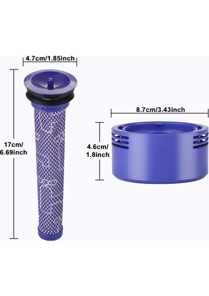 Elektrikli Süpürge Yedek Filtresi V7 V8 Post Motor ve Ön Hepa Filtre Seti Içindir (Yurt Dışından) indirimleri