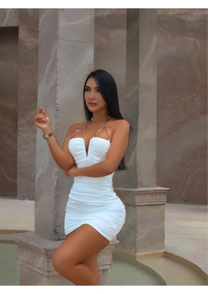 Catherine Zincir Askılı Elbise