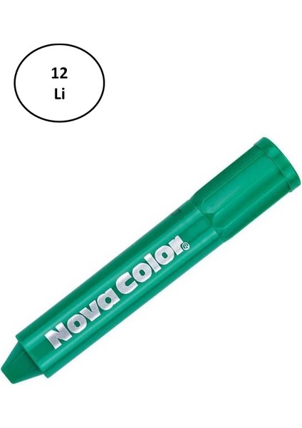 Nova Color Yüz Boyası Tek Renk Yeşil 12'li