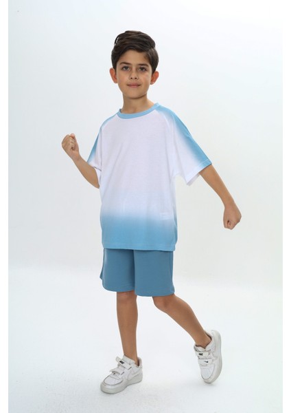 Erkek Çocuk Garni Detaylı Şortlu Takım