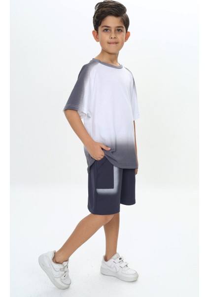 Erkek Çocuk Garni Detaylı Şortlu Takım modelleri