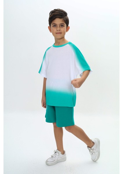 Erkek Çocuk Garni Detaylı Şortlu Takım