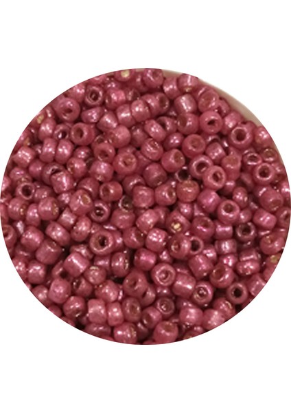 Dökme Cam Kum Boncuk (11/0) 2 mm - 60 Gram - Koyu Pembe - BNC046