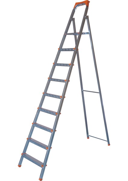 Elmas Serisi 8+1 Basamaklı Galvanizli Profil Merdiven - Ev - Bahçe - Iş Yeri İçin Dayanıklı