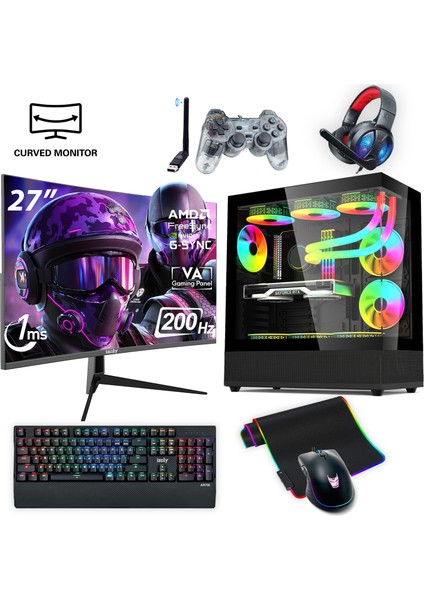 Nextgen B-X I5-13400F 32GB 1tb M.2 Nvme Rtx 4060 8gb 27" 200HZ 240MM Sıvı Soğutma Oyuncu Masaüstü Bilgisayarı