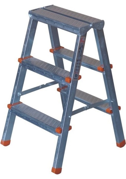 Yakut Serisi 3+3 Basamaklı Çift Çıkışlı Galvanizli Profil Merdiven (Ev, Bahçe, İşyeri İçin Uygun)