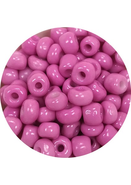 Dökme Cam Kum Boncuk Büyük Boy (6/0) 4 mm - 60 Gram - Eflatun - BNC121