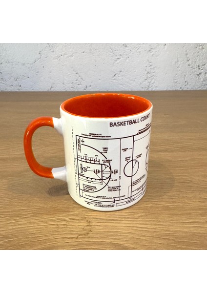 Basketball Court - Basketbol Sahası Turuncu Kulplu Bardak fiyatları