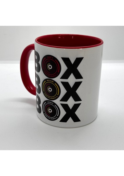 Box Box Box Kırmızı Kulplu Bardak