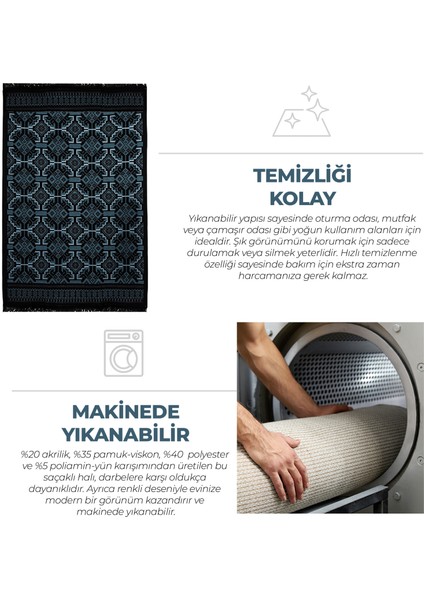 Kilim, Makinede Yıkanabilir, Modern Desenli, 120*180 cm , SA25AT modelleri