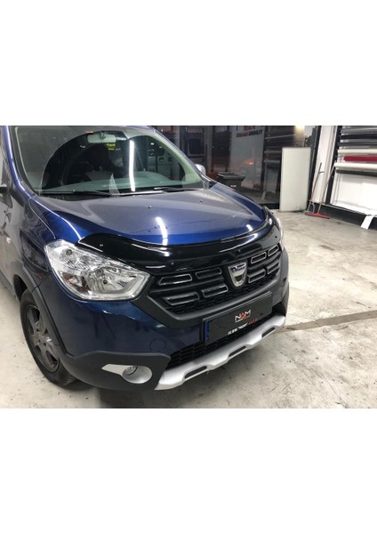 Dacia Dokker Kaput Rüzgarlığı 2012+ Parlak Siyah