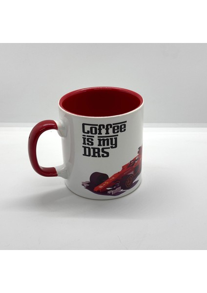Coffee Is My Drs Kırmızı Kulplu Bardak