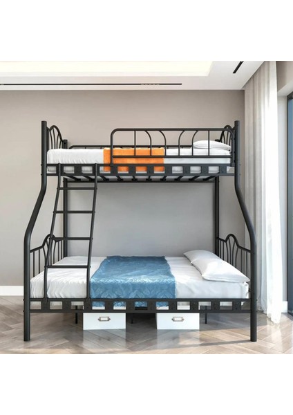 Imaj 3 Kişilik Ebeveyn 3'lü Metal Ranza Siyah 90 x 200 / 140 x 200 modelleri