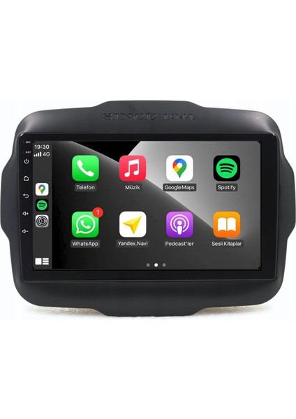 Jeep Renegade - Araç Multimedya Ekran - 2gb 32GB - S - Black - 2014 - 2019 - 9 Inch - Hıgh Sound - Vsr modelleri