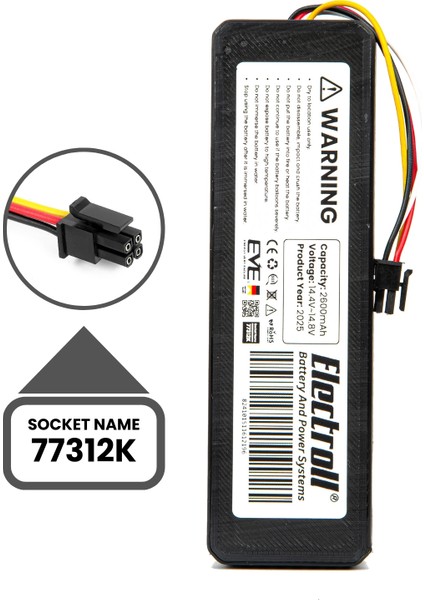 Samsung VR3MB77312K Robot Süpürge Bataryası 5200mah (ORJİNAL KAPASİTE) Robot Süpürge Pili indirimleri