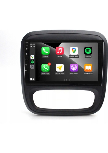 Renault Trafic - Araç Multimedya Ekran - 2gb 32GB - S - Black - 2015 - 2021 - 9 Inch - Hıgh Sound - Vsr