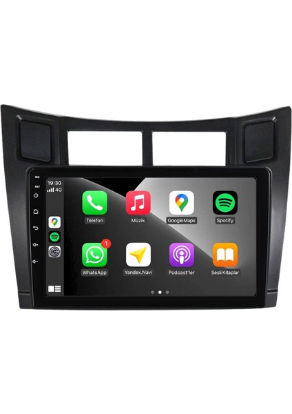 Toyota Yaris - Araç Multimedya Ekran - 2gb 32GB - S - Black - 2005 - 2012 - 9 Inch - Hıgh Sound - Vsr