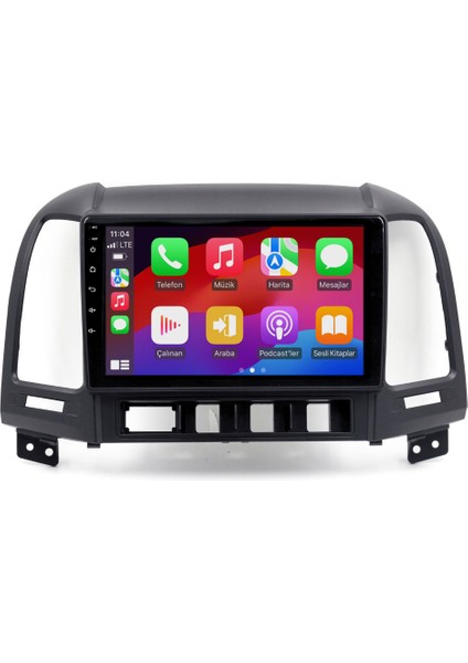 Hyundai Santa Fe - Araç Multimedya Ekran - 2gb 32GB - S - Black - 2006 - 2011 - 9 Inch - Hıgh Sound - Vsr