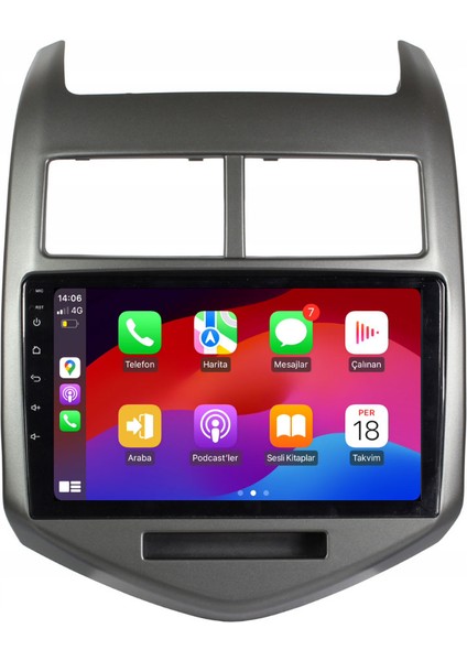Chevrolet Aveo - Araç Multimedya Ekran - 2gb 32GB - S - Gri - 2012 - 2014 - 9 Inch - Hıgh Sound - Vsr