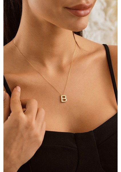 14 Ayar Altın B Harfi Balon Kolye fiyatları