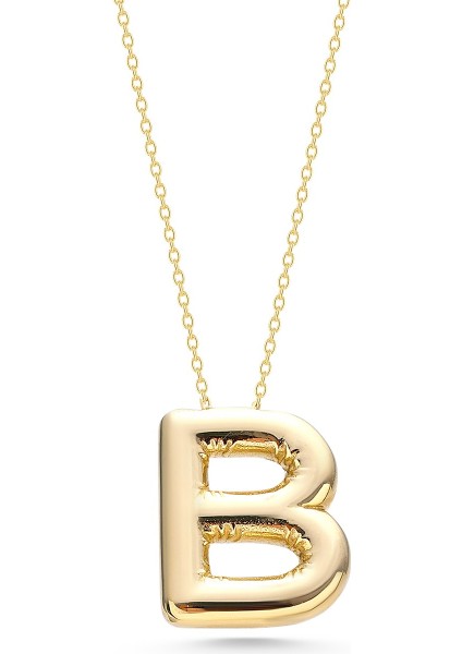14 Ayar Altın B Harfi Balon Kolye fırsatları