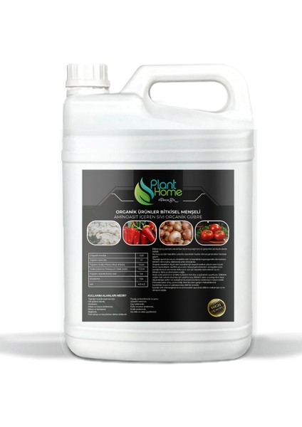 Aminoasit İçeren Sıvı Organik Gübre – 5 Litre | Hobi Bahçeleri, Süs Bitkileri ve Organik Tarım İçin